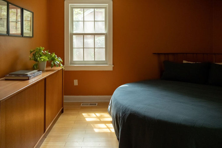 Mid-Century Modern Curved Wood Headboard (Headboard Only)