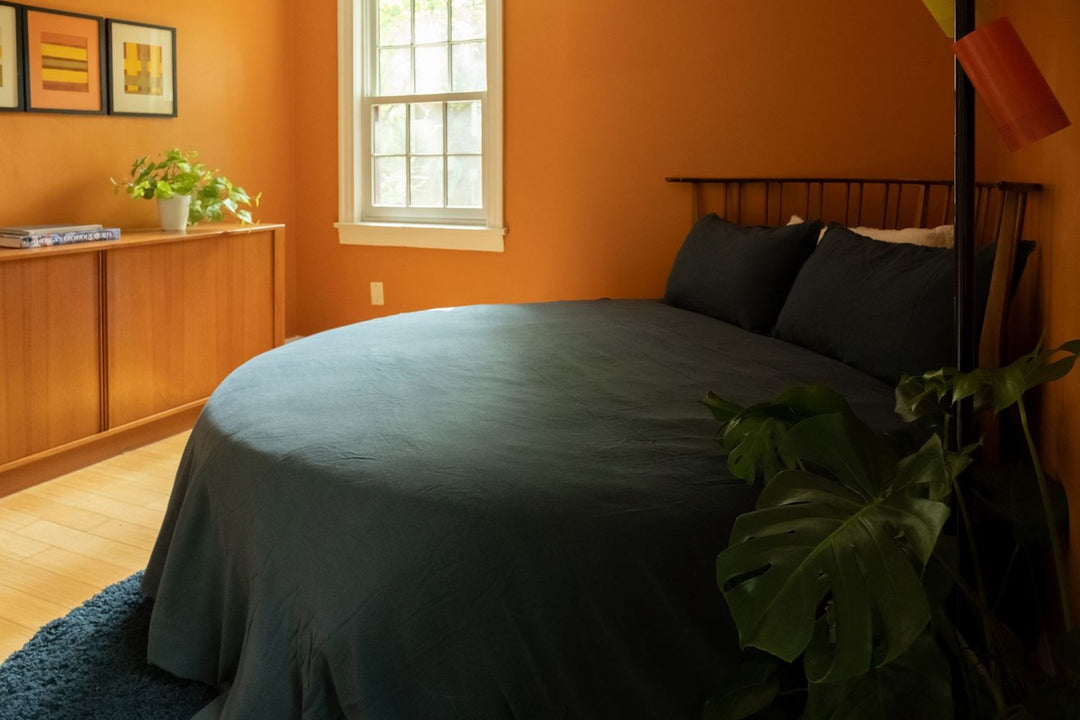 Mid-Century Modern Curved Wood Headboard (Headboard Only)