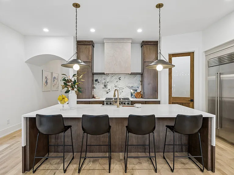 Four Black Counter Top Stools