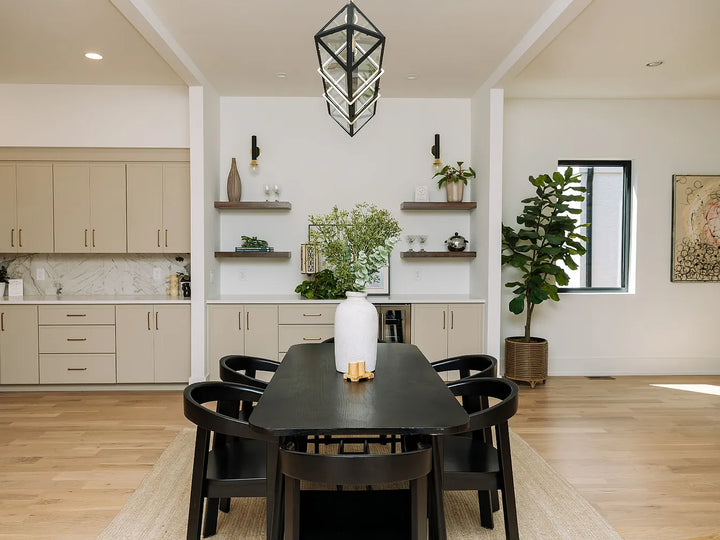New Black Dining Room Table and Six Chairs