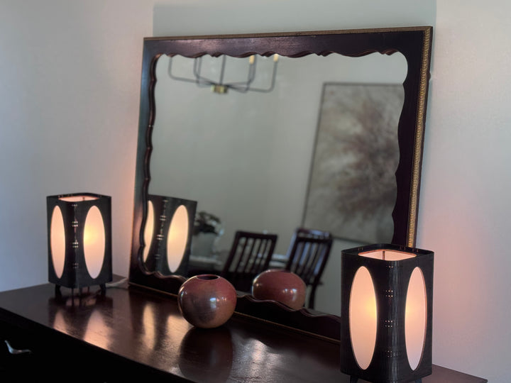 Opal Mini Wood Table Lamps by Well Lit Woods (price for pair)
