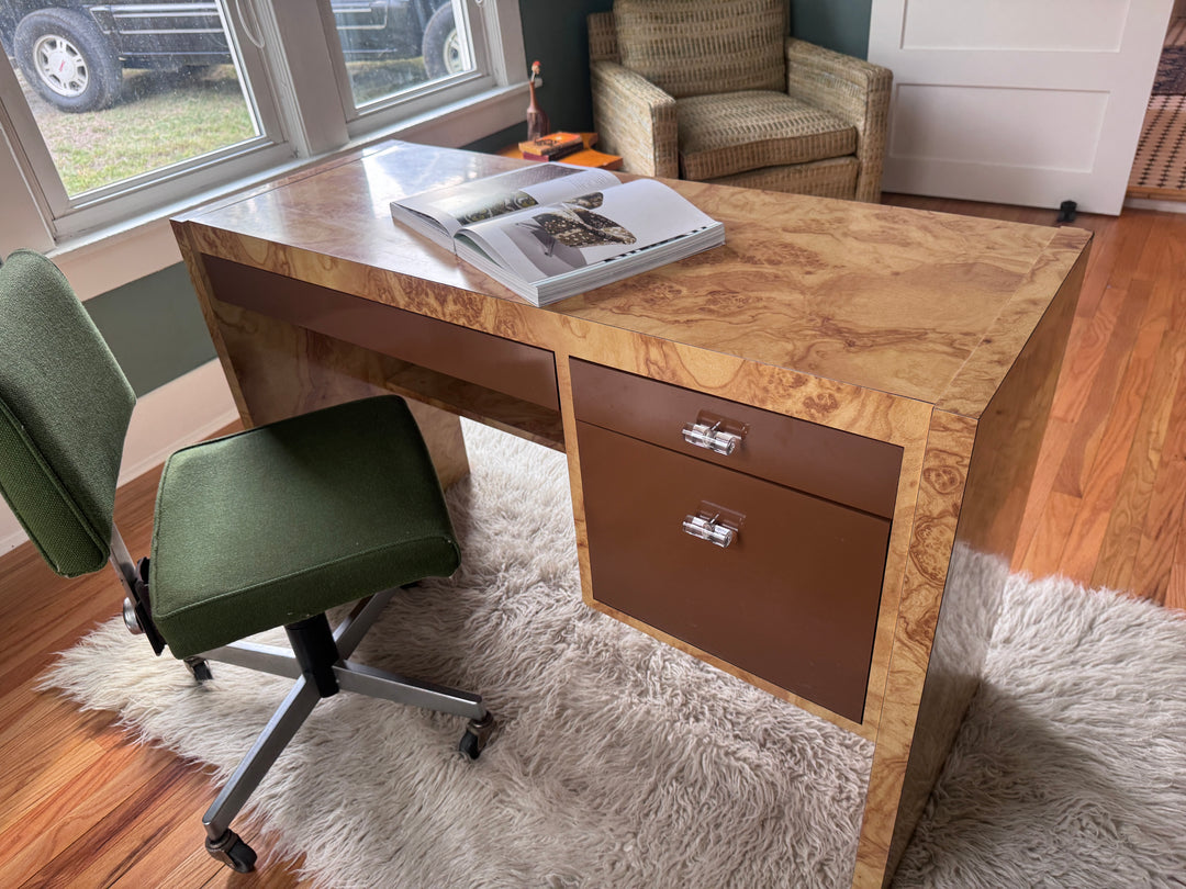 Vintage Burlwood Desk