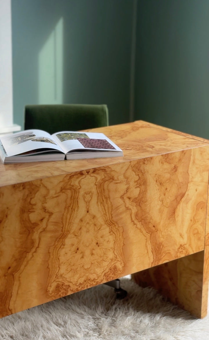 Vintage Burlwood Desk