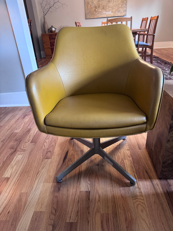 Mid-Century Modern Mustard Yellow Side Chair