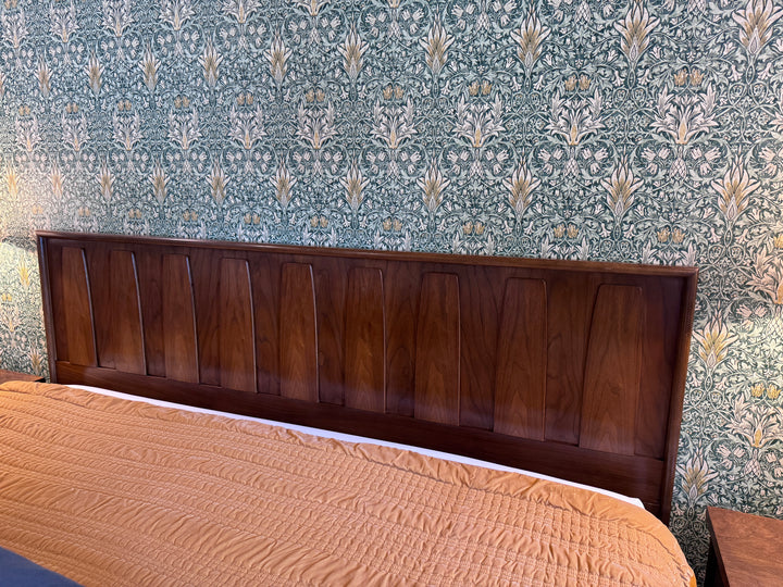 Mid-Century Modern Walnut King Headboard