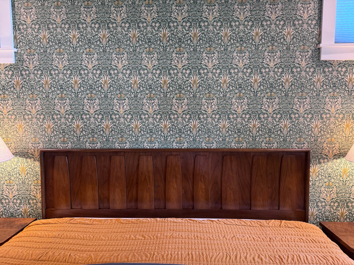 Mid-Century Modern Walnut King Headboard