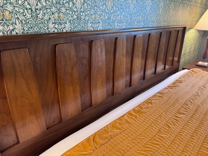Mid-Century Modern Walnut King Headboard