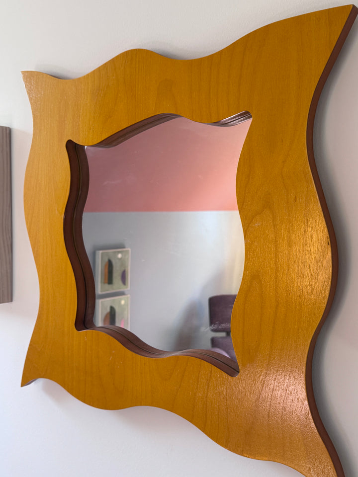 Vintage Pair of Wooden Mirrors