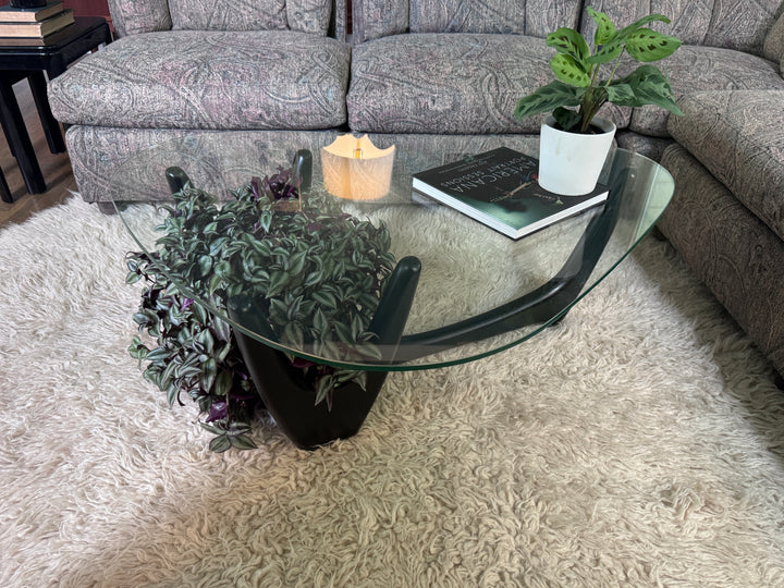 Glass Top A-Symmetrical Triangle Coffee Table