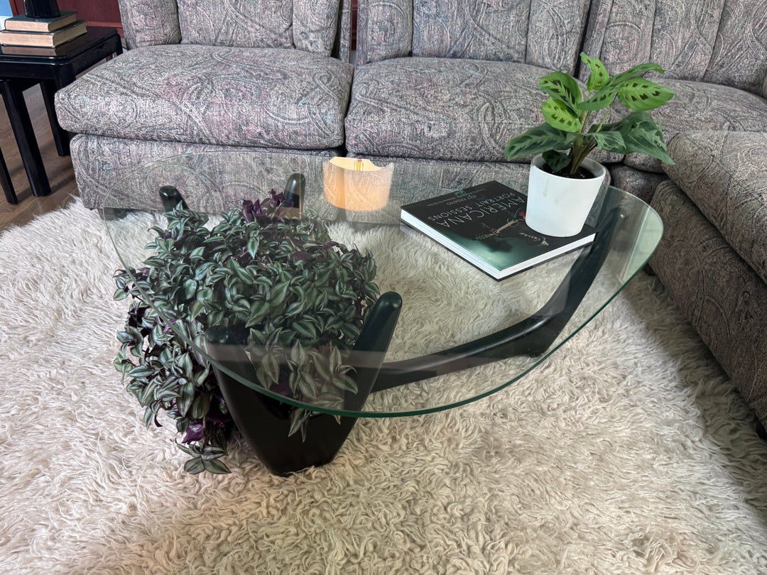 Glass Top A-Symmetrical Triangle Coffee Table