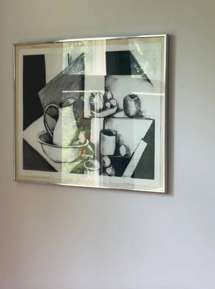 Framed Charcoal Drawing by Jeff Jensen