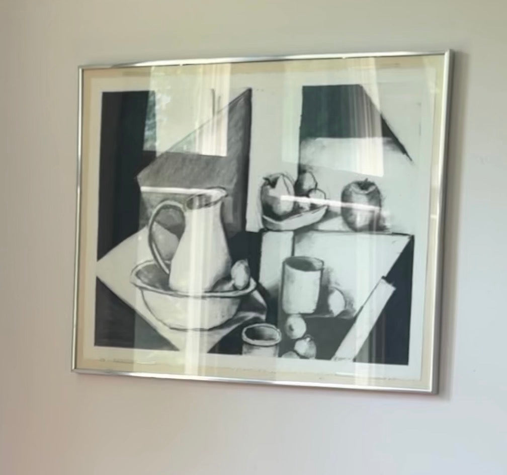 Framed Charcoal Drawing by Jeff Jensen