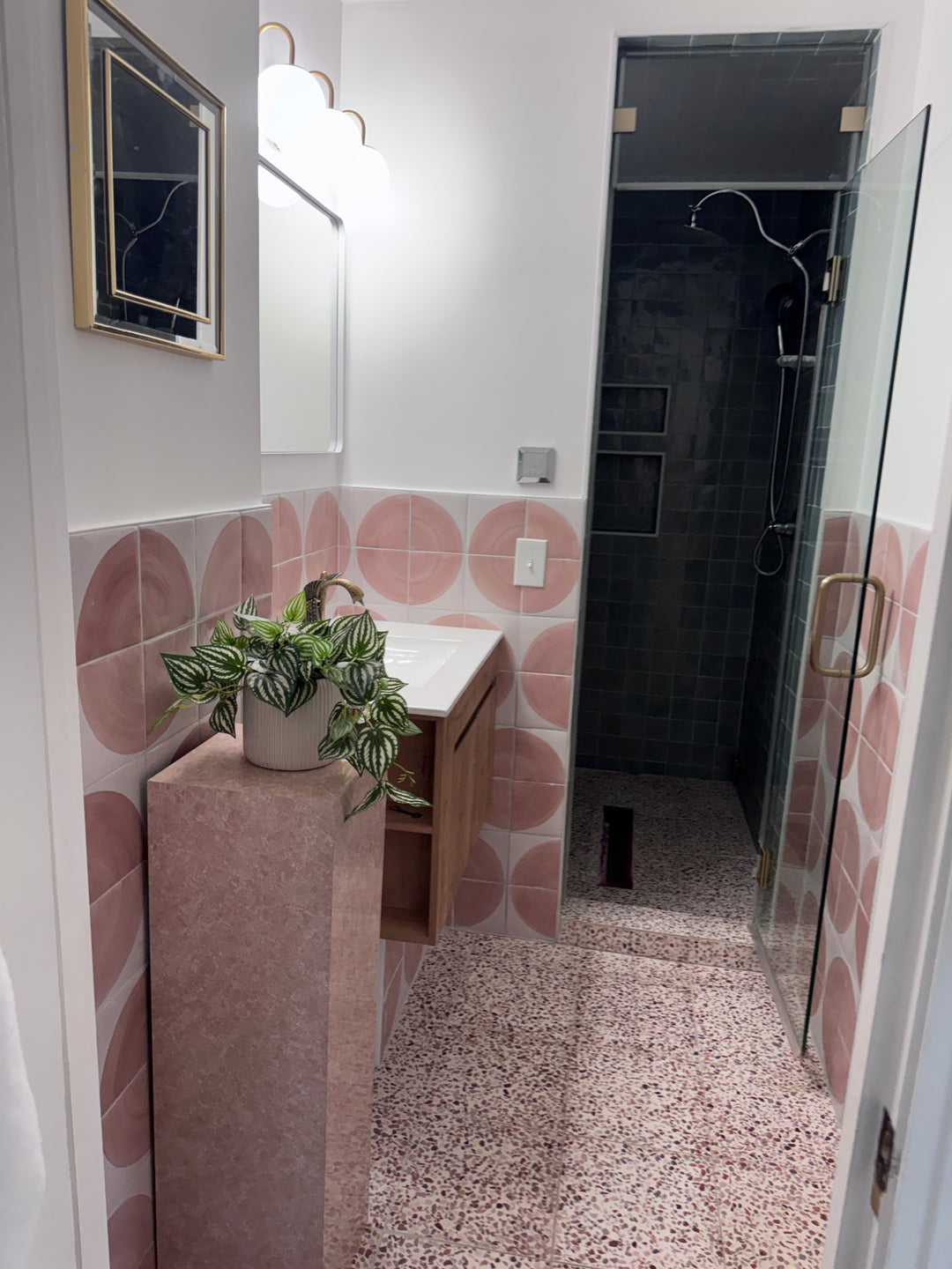 Blush Post Modern Pink Pedestal