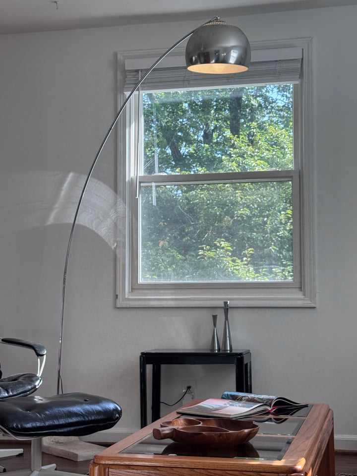 Vintage Chrome Arc Lamp