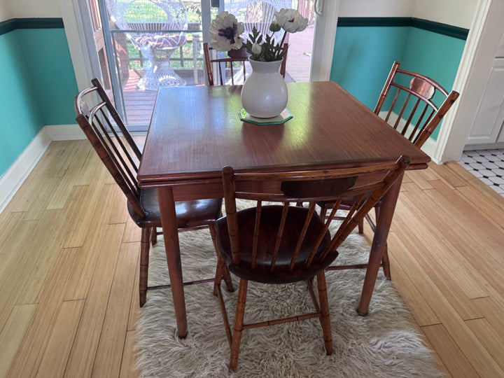 Four Vintage Faux Bamboo Chairs