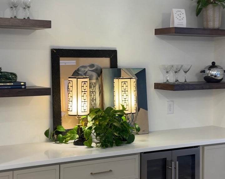 Mid-Century Modern Double Shade Table Lamp