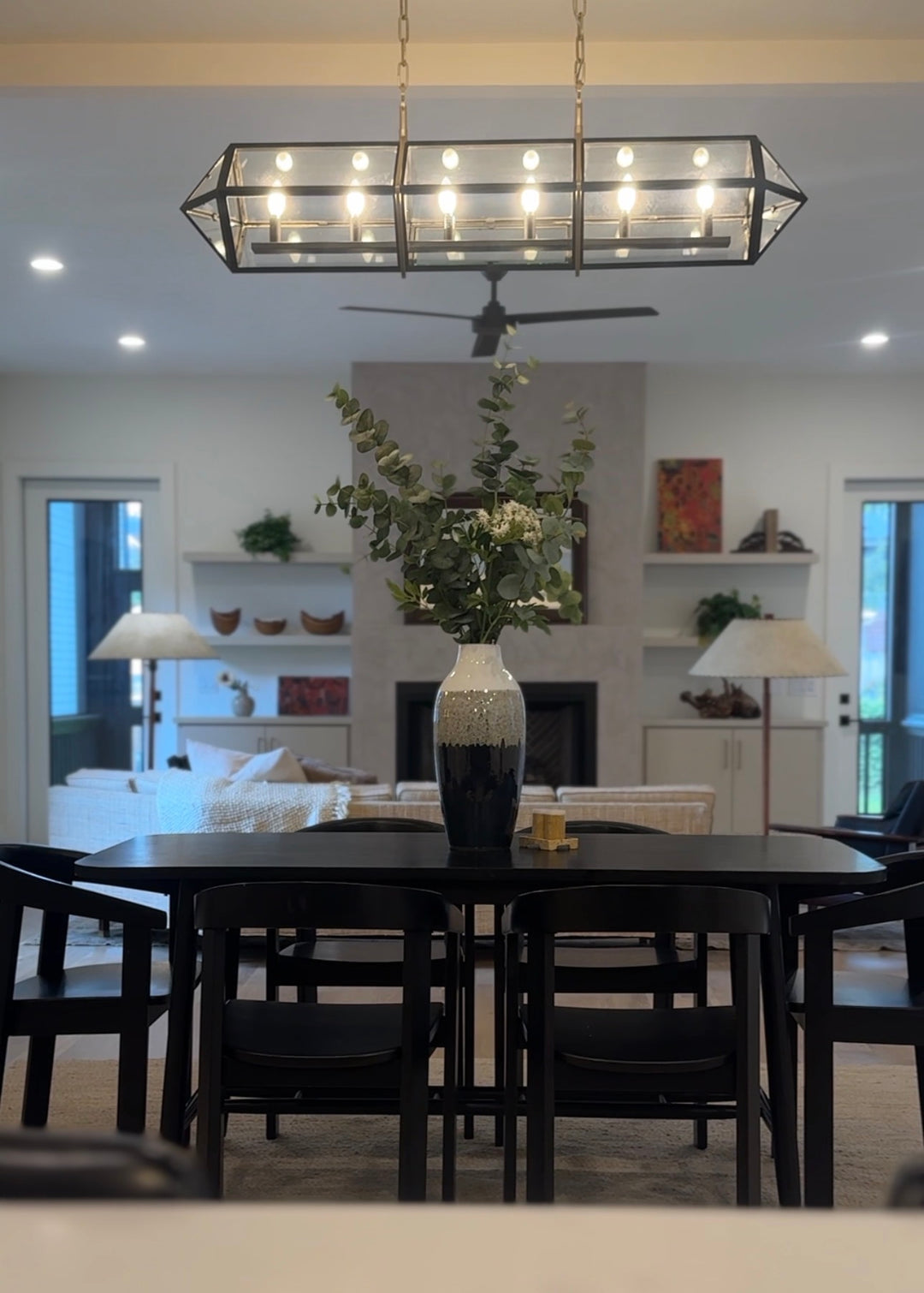 New Black Dining Room Table and Six Chairs