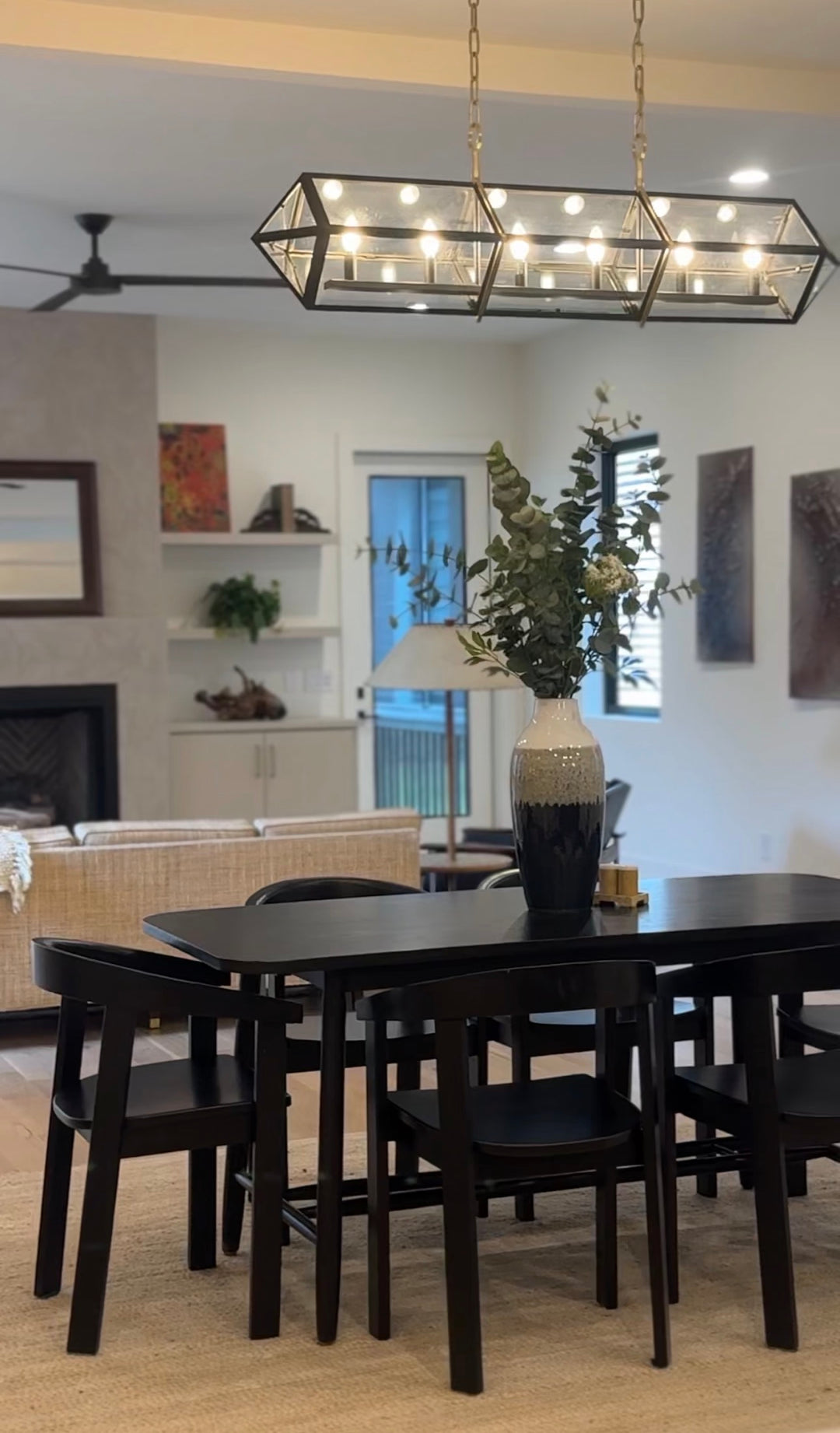 New Black Dining Room Table and Six Chairs