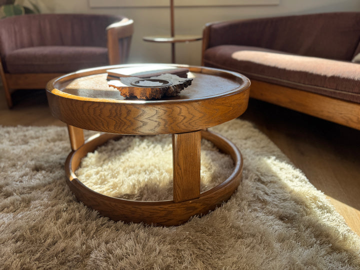 Vintage ‘Flexsteel’ Oak Round Coffee Table (Price Individually)