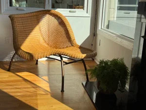Vintage Wicker Chaise Lounge