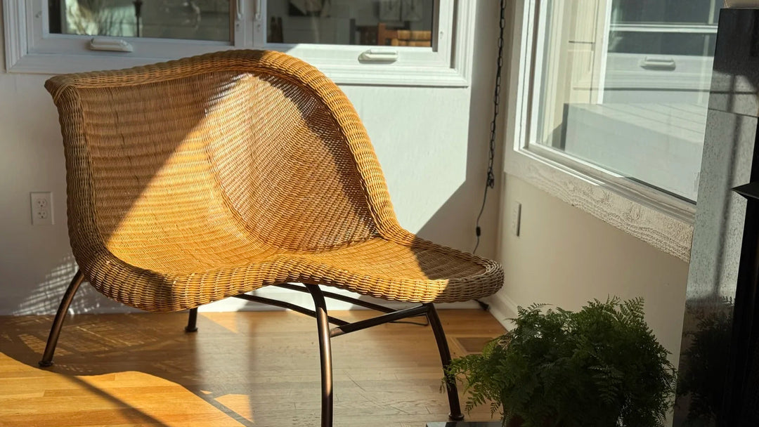 Vintage Wicker Chaise Lounge