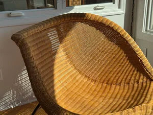 Vintage Wicker Chaise Lounge
