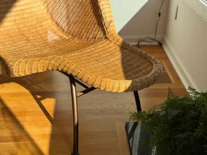 Vintage Wicker Chaise Lounge