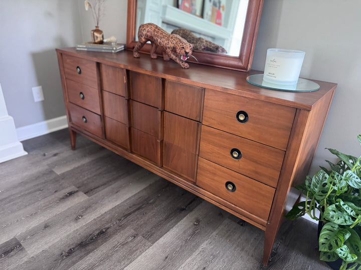Mid-Century Modern 9 Drawer Dresser by &