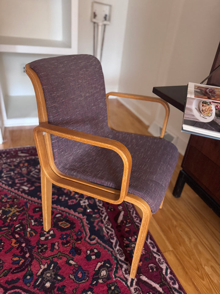 Vintage "Knoll" Chair in Plum Upholstery
