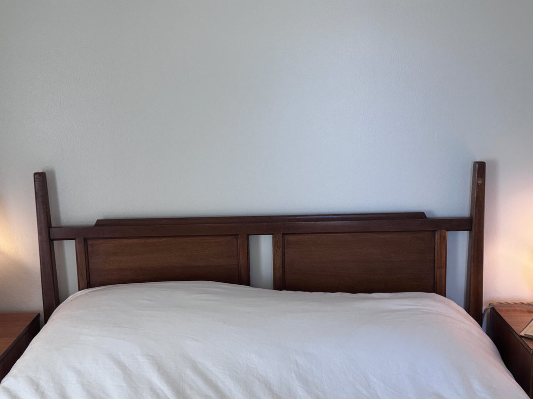Mid-Century Modern Full Headboard and Footboard