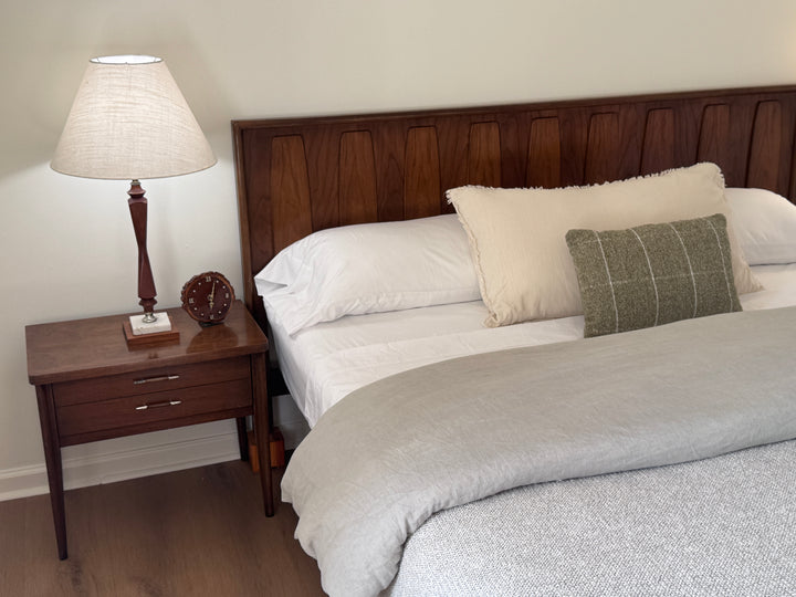 Mid-Century Modern Walnut King Headboard
