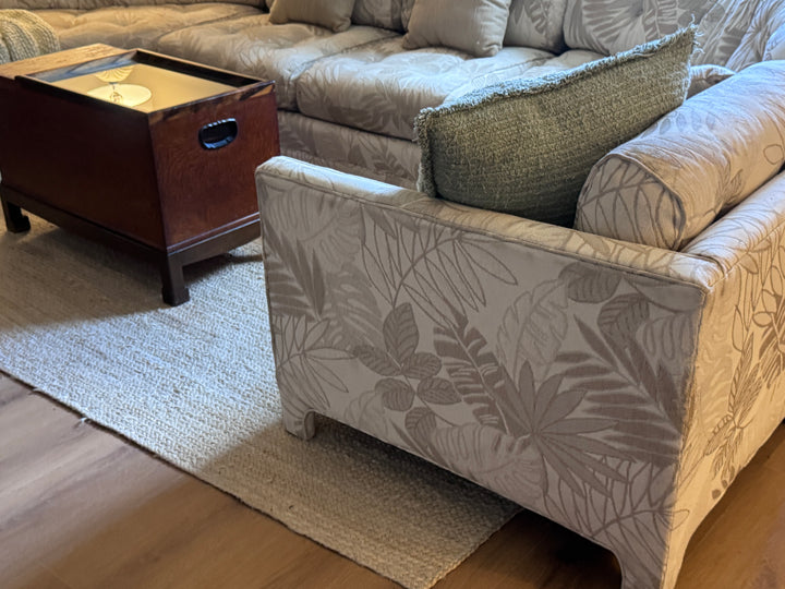 Cream Curved Five Piece Sectional