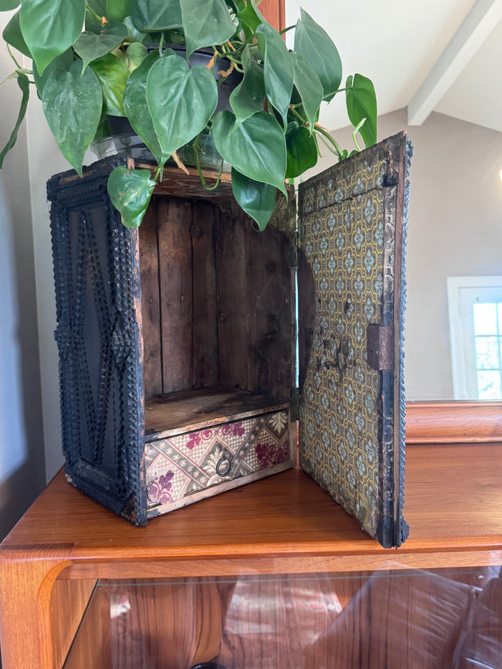 Antique Tramp Art Box with Drawer