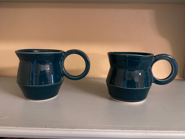 Teal Stacking Mugs by Sarah Holbrook Ceramics (price per mug)