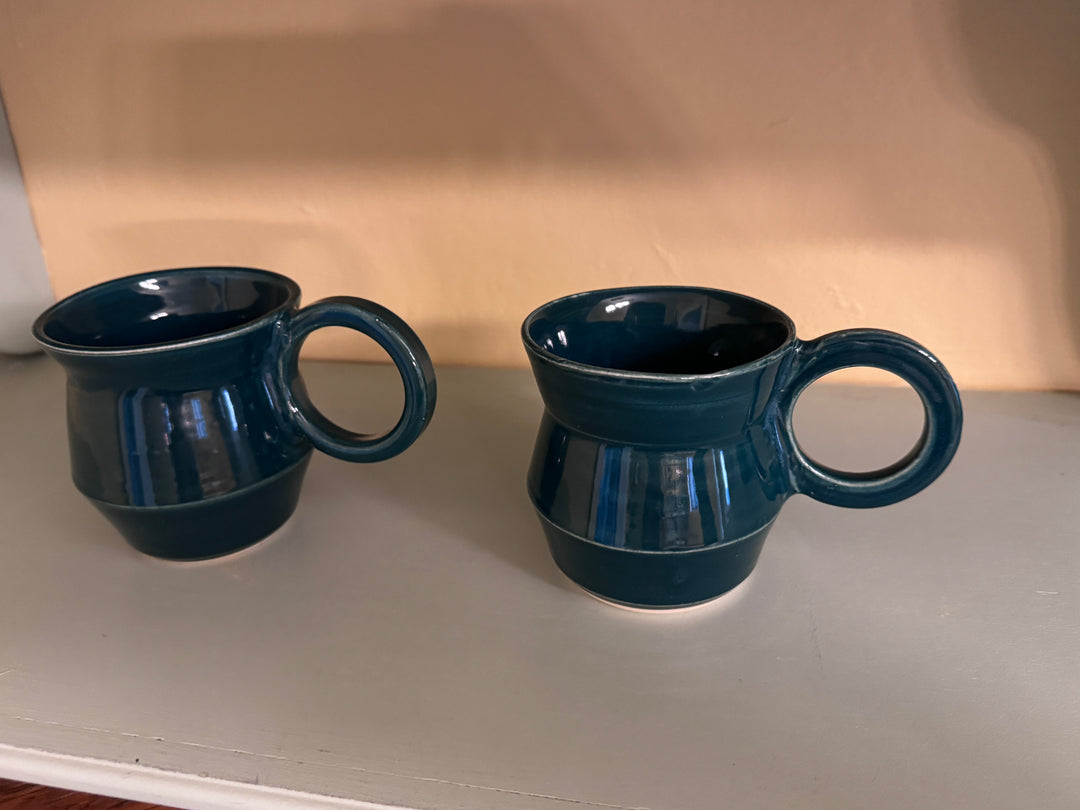 Teal Stacking Mugs by Sarah Holbrook Ceramics (price per mug)