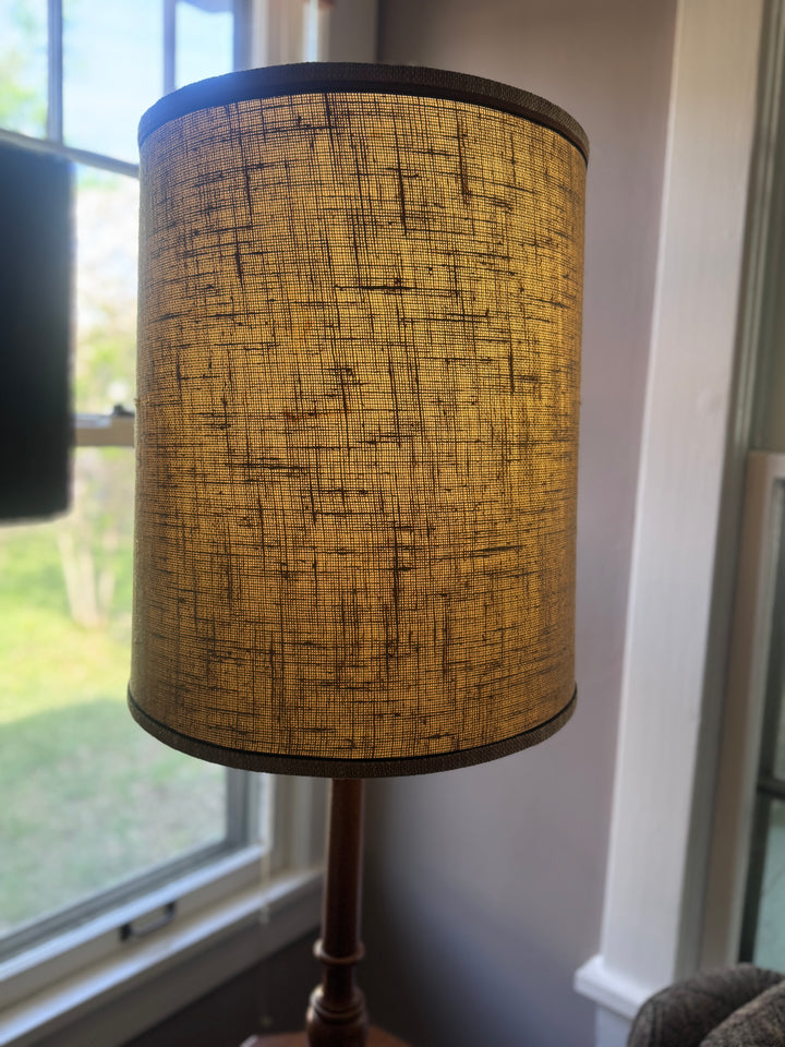 Vintage Floor Lamp with Built In Table