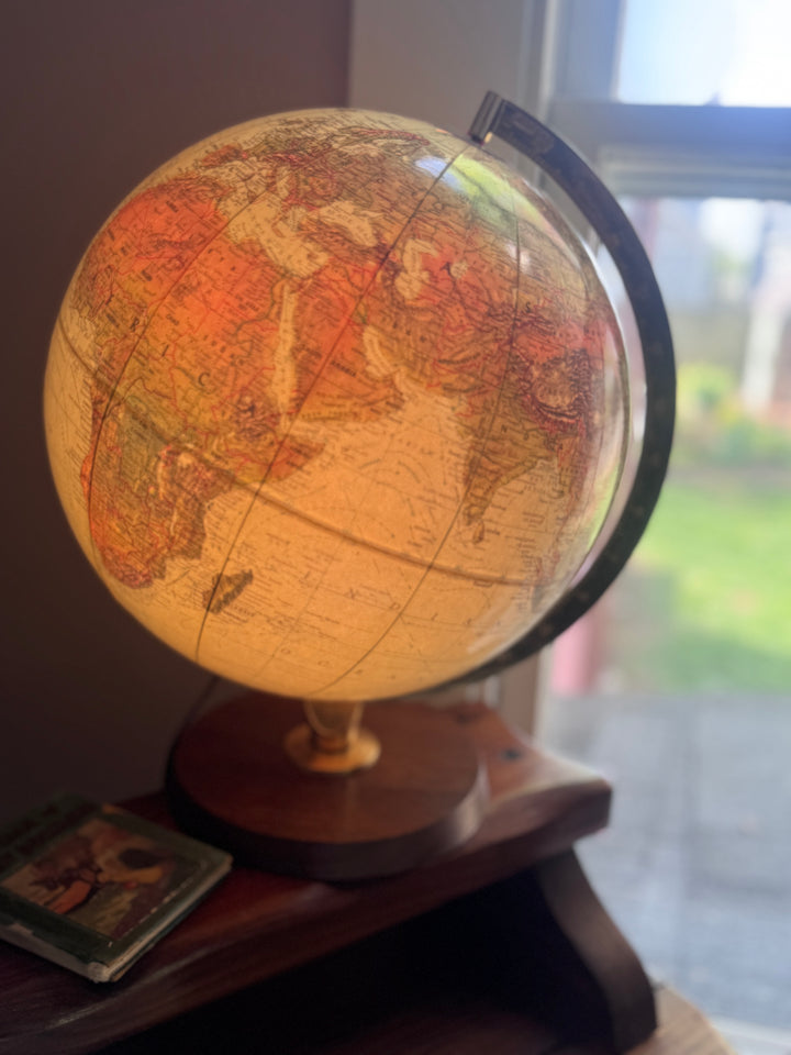 Mid-Century Modern Light Up Globe Light