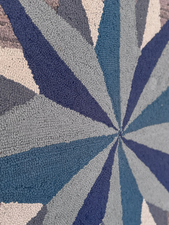1964 Hand Made Blue and Grey Wall Tapestry