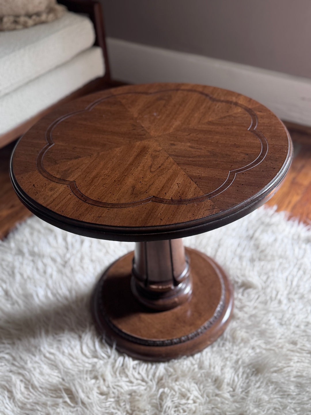 Pair of Mid-Century Round Side Tables (price for pair)