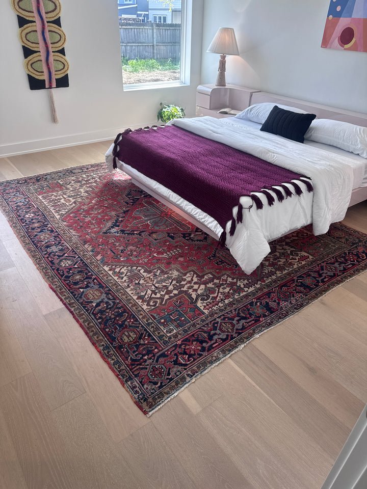 Antique Heriz Area Rug 8 x 11