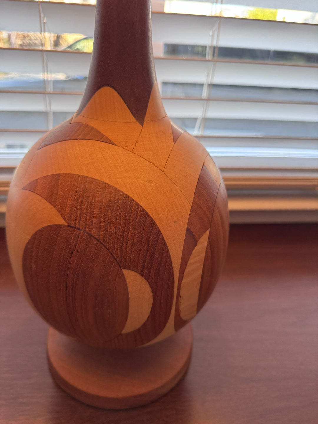 Mid-Century Modern Marquetry Table Lamp