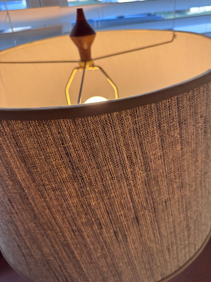 Mid-Century Modern Marquetry Table Lamp