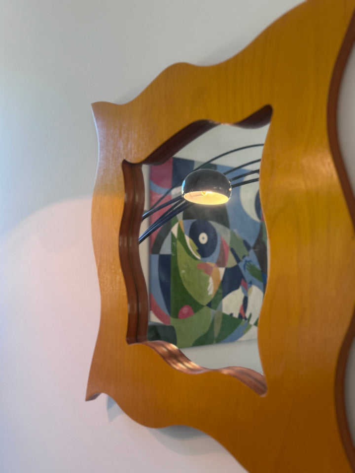 Vintage Pair of Wooden Mirrors