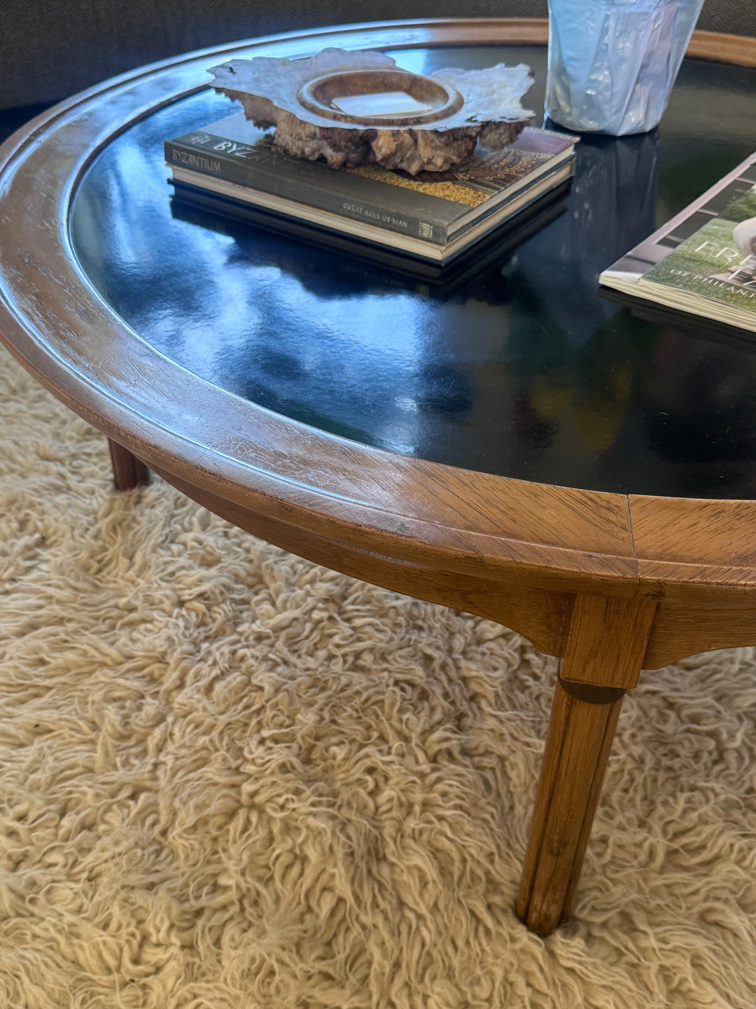 Vintage Round Coffee Table by &