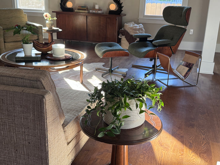 Pair of Mid-Century Round Side Tables (price for pair)