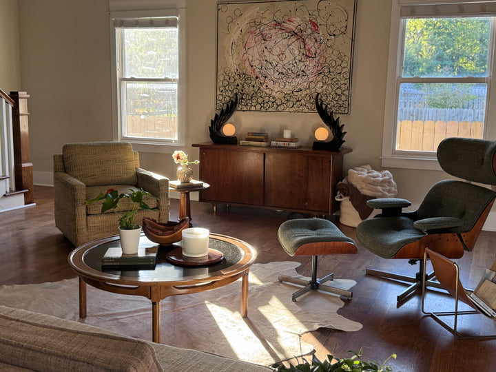 Vintage Round Coffee Table by &