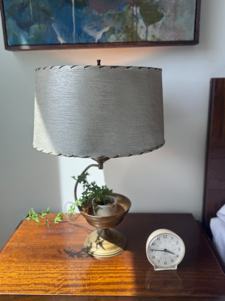Vintage Gold Table Lamp Planters