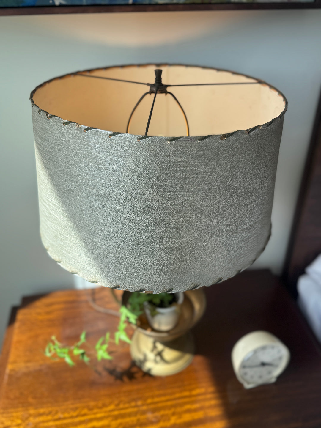 Vintage Gold Table Lamp Planters