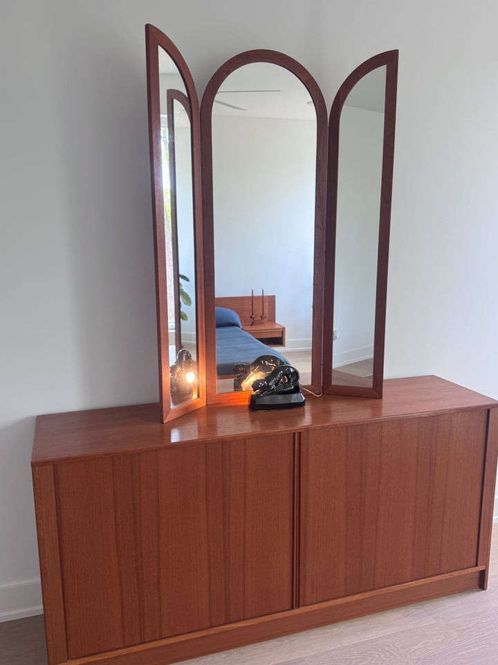 Mid-Century Modern Danish Dresser and Mirror