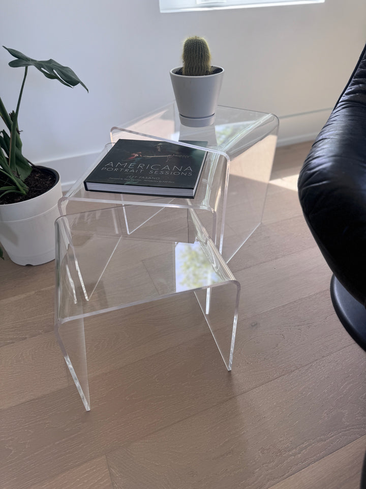 Lucite Nesting Table (three tables total)